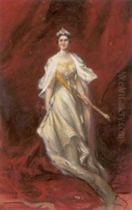 Ganzfiguriges Bildnis; Konigin Wilhelmina Von Holland