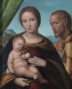 Sacra Famiglia Con Bambino E Cardellino