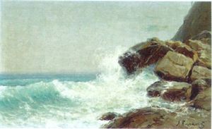 Meeresbrandung An Der Felskuste by Aleksei Aleksandrovich Pisemsky