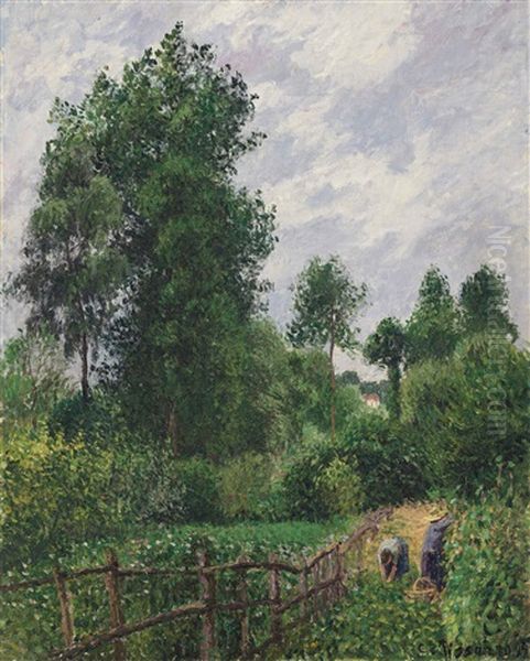 Paysage Avec Peupliers, Temps Gris, Eragny - view 1