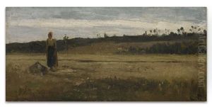 Paysage Dans Un Champ, La Varenne, Saint-hilaire by Camille Pissarro