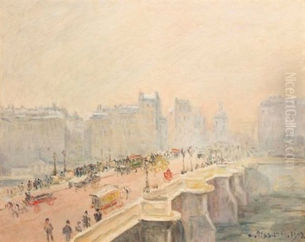 Le Pont-neuf, Effet De Neige Et Brouillard - view 1