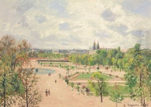Le Jardin Des Tuileries, Matinee De Printemps by Camille Pissarro