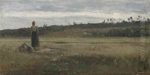 Paysanne Dans Un Champ, La Varenne-saint-hilaire