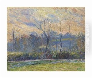 Soleil Couchant, Hiver by Camille Pissarro