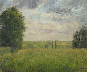 Soleil Couchant, Pontoise by Camille Pissarro