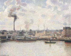 La Gare D'orleans, Saint-sever, Rouen by Camille Pissarro