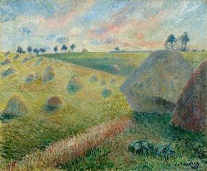 Paysage Avec Meules, Osny by Camille Pissarro