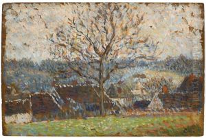 Paysage Avec Maisons, Environs D'eragny by Camille Pissarro