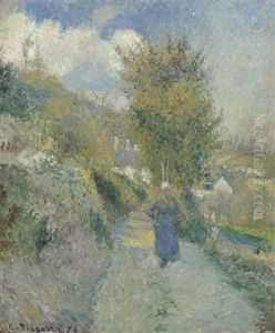 Chemin De Pontoise, Auvers-sur-oise by Camille Pissarro