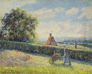 Femme Poussant Une Brouette, Eragny