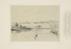 L'avant-port De Dieppe by Camille Pissarro
