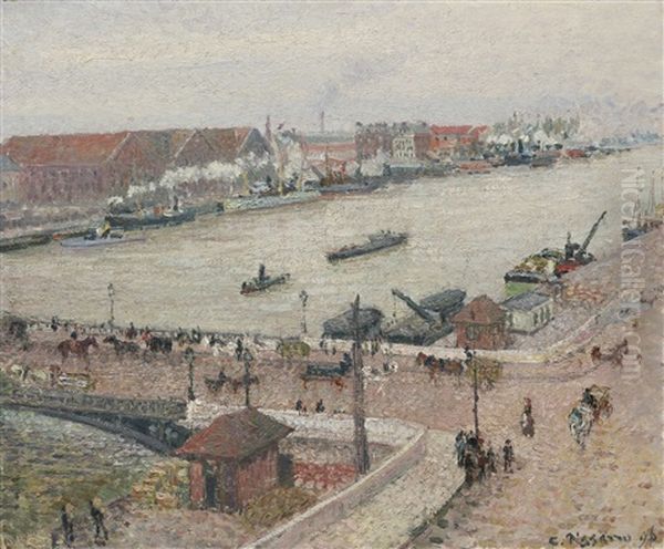 Crue De La Seine, Pont Boieldieu, Rouen - view 1