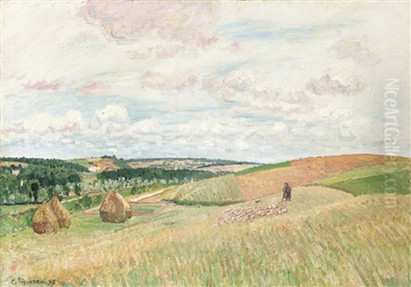 Les Coteaux De Thierceville, Meules, Berger Et Troupeau - view 1