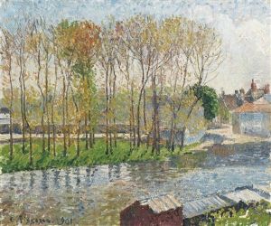 Bords Du Loing A Moret by Camille Pissarro