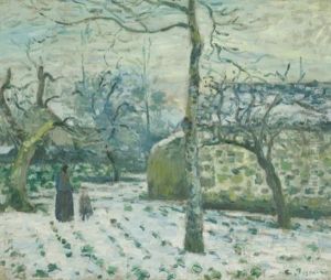 Effet De Neige A Montfoucault by Camille Pissarro