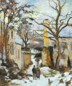 La Maison Rondest Sous La Neige, Pontoise Or Chemin De L'hermitage, Pontoise, Sous La Neige