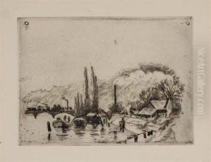 Paysage A Rouen Cote Sainte-catherine (+ Quai Des Menetriers, A Bruges, Smllr; 2 Works)