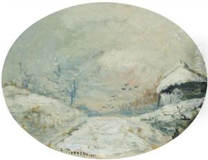 Route Enneigee by Camille Pissarro