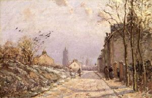 La Route, Effet D'hiver by Camille Pissarro