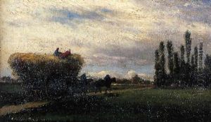 La Charrette De Foin by Camille Pissarro