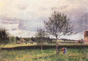 Paysage A Eragny, Le Pre