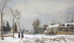 La Route De Versailles A Saint-germain, Louveciennes, Effet De Neige