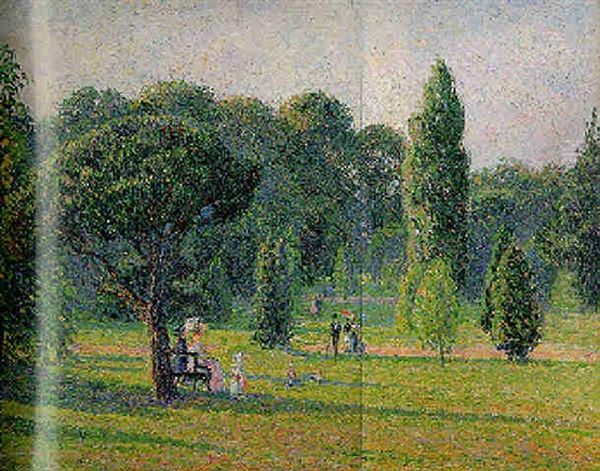 Jardin De Kew, Le Carrefour Pres De L'etang (jardin De Kew, Soleil Couchant) - view 1