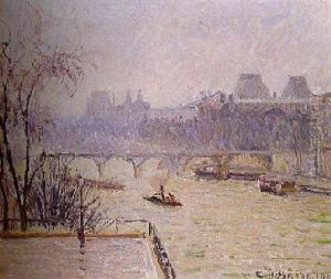 La Seine A Paris, Vu Du Pont-neuf by Camille Pissarro
