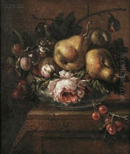 Still Life With Fruit And Flowers by Jakob Bogdani Eperjes C