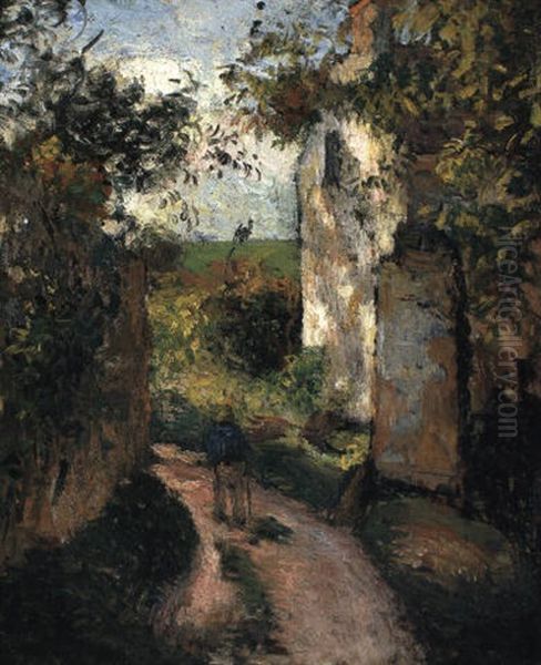Paysan Dans Une Ruelle A L'hermitage, Pontoise - view 1