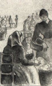 Femmes Au Marche by Camille Pissarro