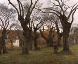 Paysage . Louveciennes, En Automne by Camille Pissarro
