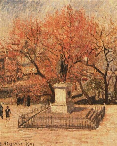 Statue De Henri Iv, Arbres En Fleurs - view 1