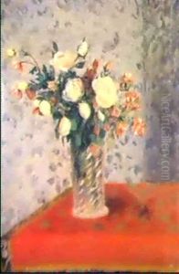 Bouquet De Fleurs, Roses Roses by Camille Pissarro