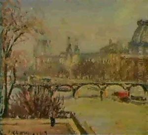 Le Louvre, Matin by Camille Pissarro