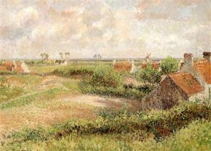 Vue De Zevekote, Knokke-sur-mer, Belgique by Camille Pissarro