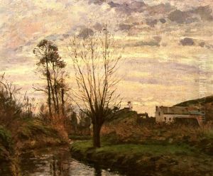 Paysage Avec Petit Cours D'eau