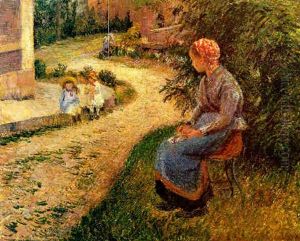 La Servante Assise Dans Le Jardin D'eragny