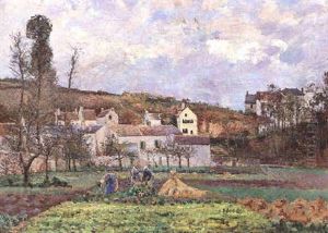 Jardins Potagers A L'hermitage, Pontoise by Camille Pissarro