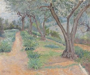 Les Oliviers, Temps Gris, Toulon by Lucien Pissarro