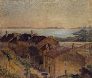 Rue Carnot, Bormes by Lucien Pissarro