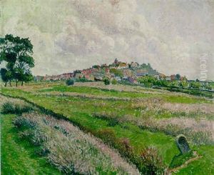 Rye Form Cadborough, Cloudy Morning by Lucien Pissarro