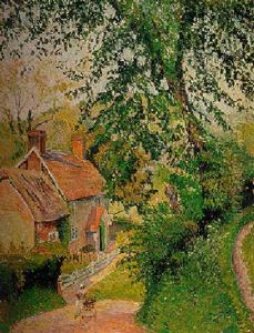 Wise Lane, East Knoyle by Lucien Pissarro