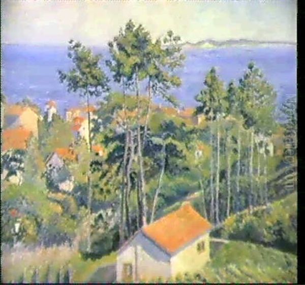 Vue Du Lavandou Avec Mer Bleue - view 1