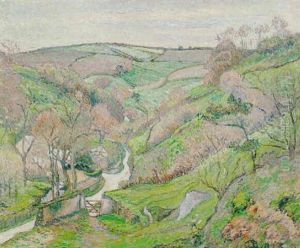 The Mill From The Hill, Blackpool, Devon by Lucien Pissarro