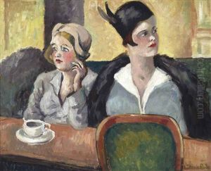 Deux Femmes Au Cafe by Ludovic Rodo Pissarro