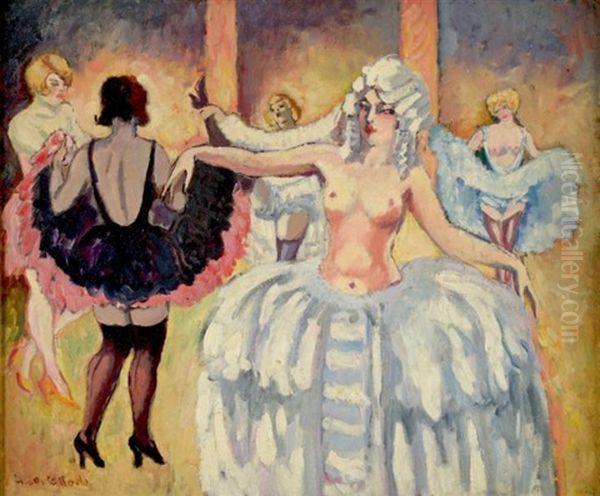 Au Cabaret, Danses A Demies-nues - view 1