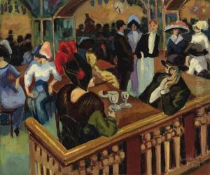 Cafe Parisien (bal Tabarin) by Ludovic Rodo Pissarro