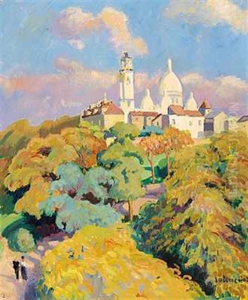 Parti Fra Paris Med Udsigt Mod Sacre Coeur De Montmartre - view 1
